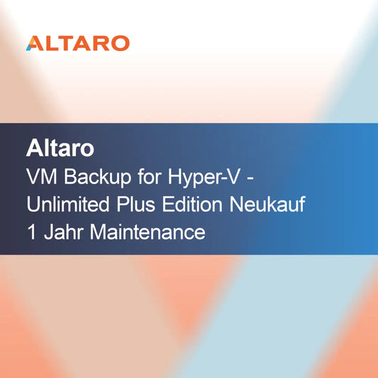 Altaro VM Backup Hyper-V:lle - Unlimited Plus -versio