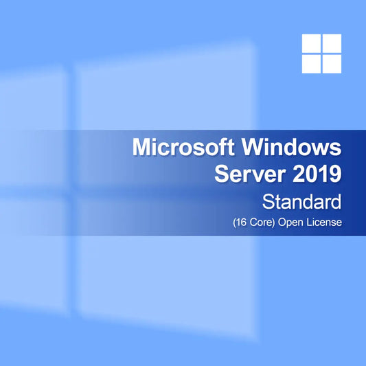 Microsoft Windows Server 2019 Standard (16-ytiminen) Open License