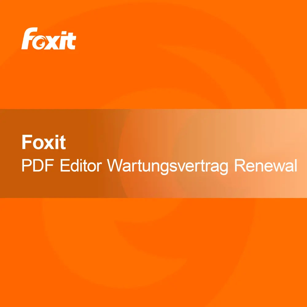 Foxit PDF Editorin huoltosopimuksen uusiminen