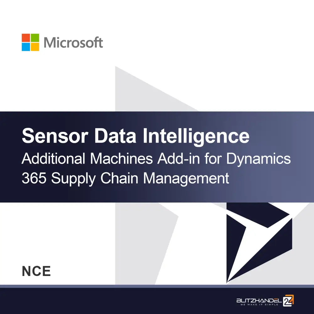 Sensoridatan älykkyys lisäosa Dynamics 365 Supply Chain Management (NCE) -järjestelmälle